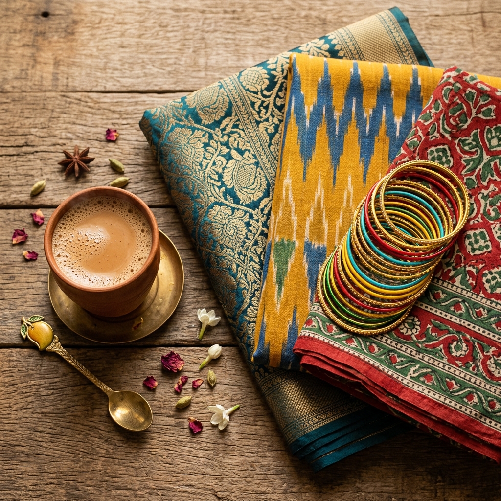 Traditional Indian ethnic wear — festive saree collection from Machilipatnam