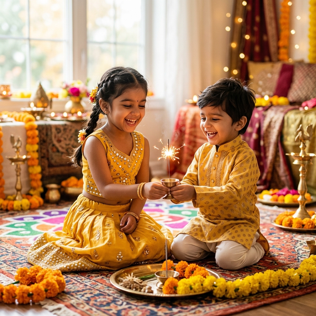 Designer ethnic outfit for kids — adorable traditional wear from Mrudula Vastra